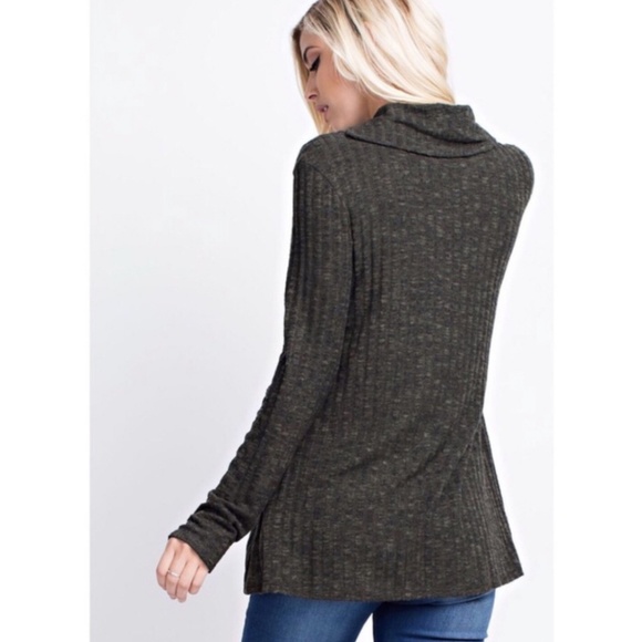 Asymmetrical Turtle Neck Sweater - Picture 5 of 6